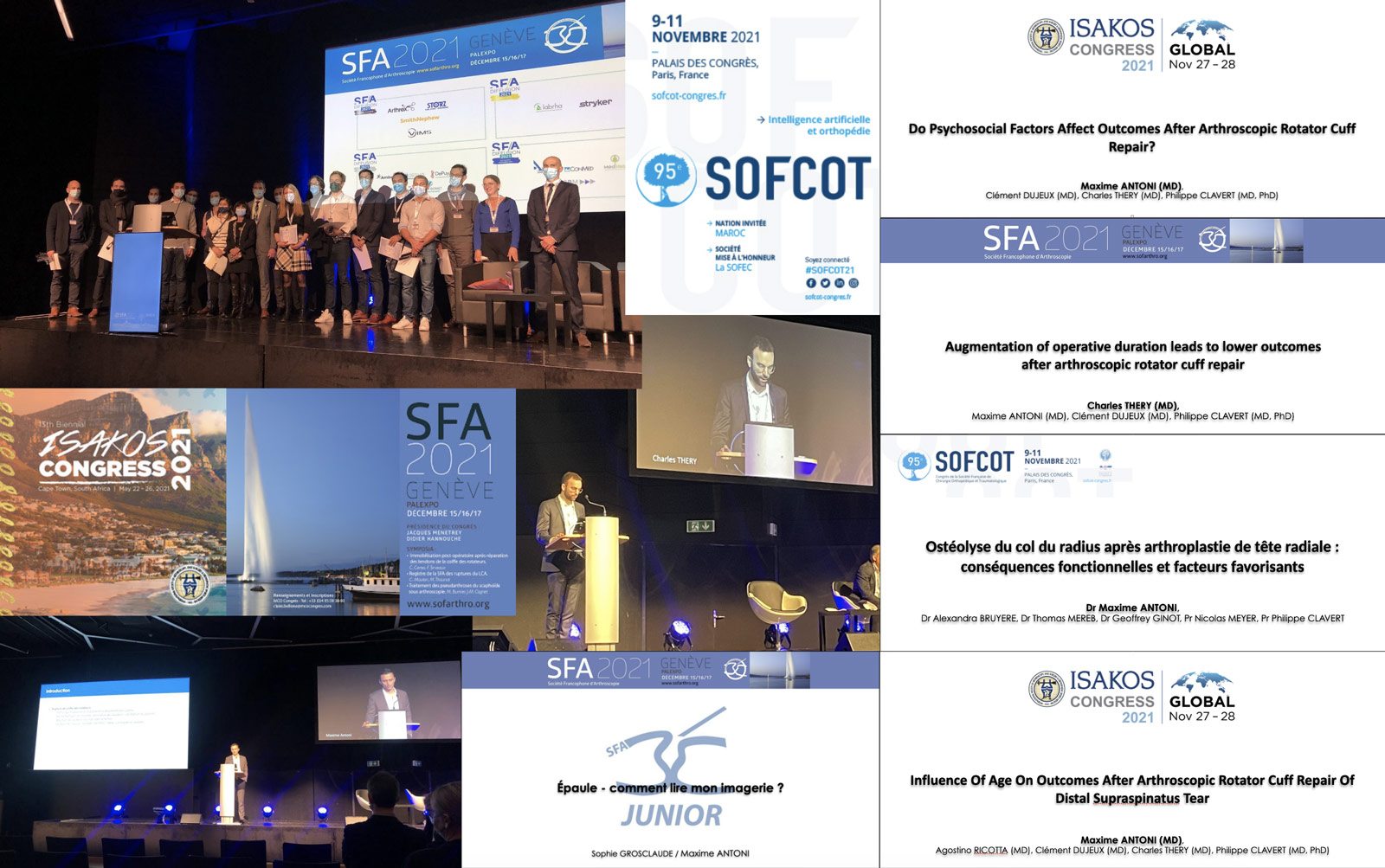 Congrès 2021: SOFCOT, ISAKOS et SFA